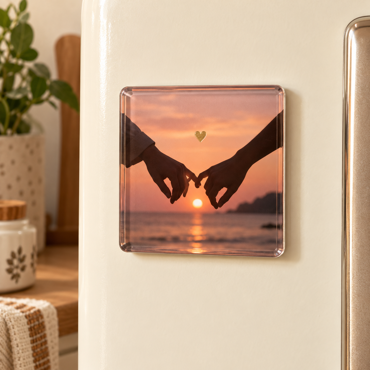 Forever Us acrylic photo magnet